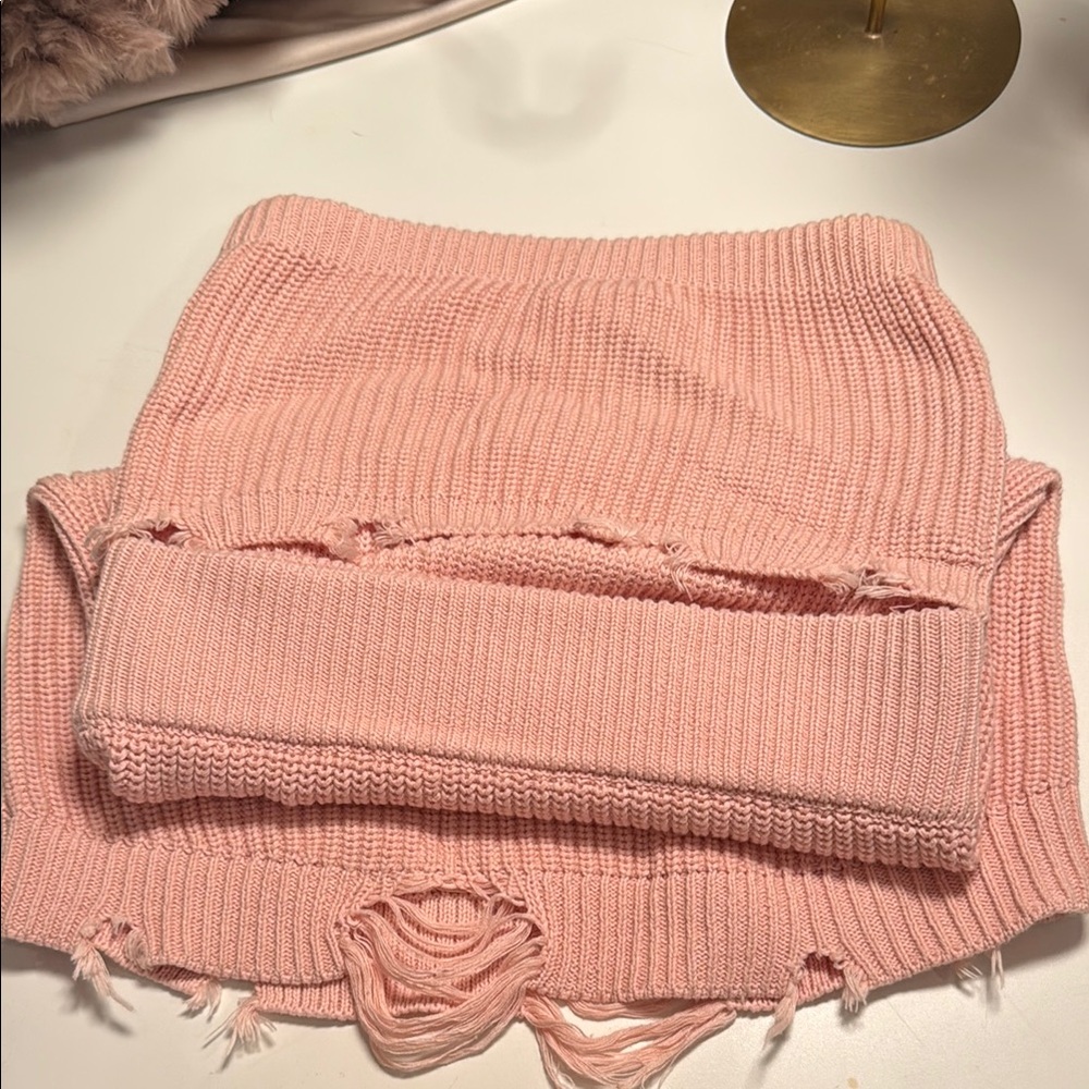 Pink Knit Tube Top